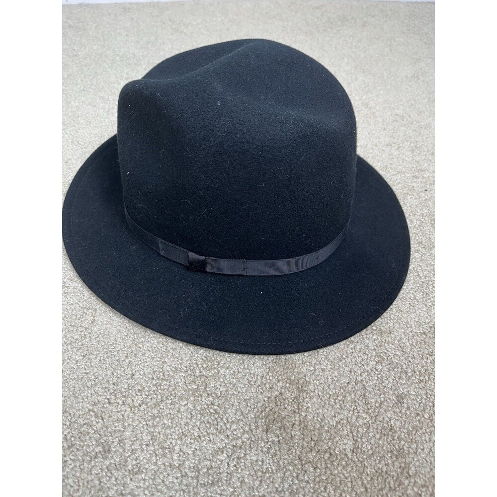 Country Gentleman Wilton Lite Felt Fedora Hat Black Wool Water Repellent Men XL